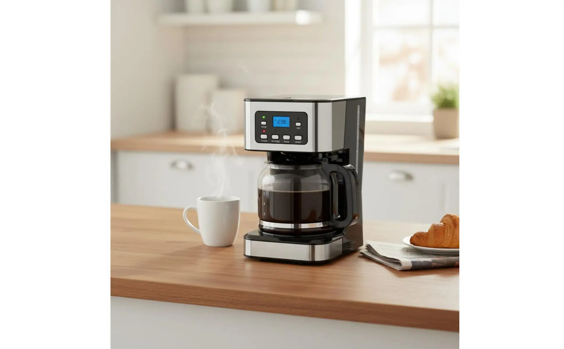 Automatic Pour-over Coffee Machine 24-Hour Timer Programmable Coffee Machine Kitchen Appliance Keep Warm 950W High Power