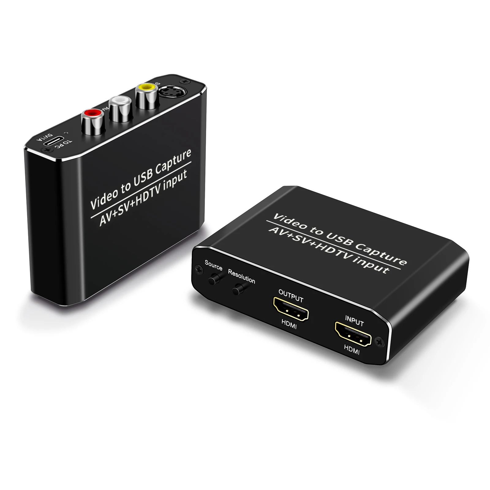 Analog CVBS RCA SVideo AV HDMI Video Capture Card USB 3.0 Recoder for PS4 Camera VCR DVD VHS Player Video Record Live Streaming