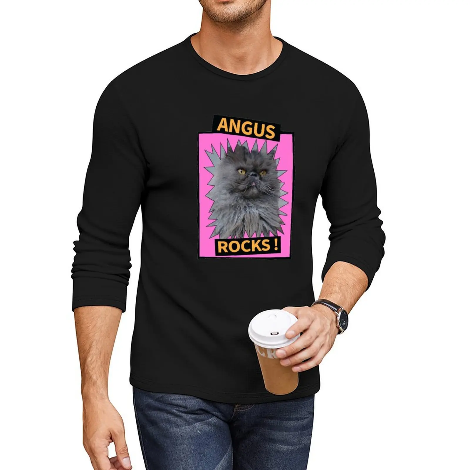 Angus Rocks Long T-Shirt quick drying t-shirt custom t shirts boys animal print shirt boys t shirts plain white t shirts men