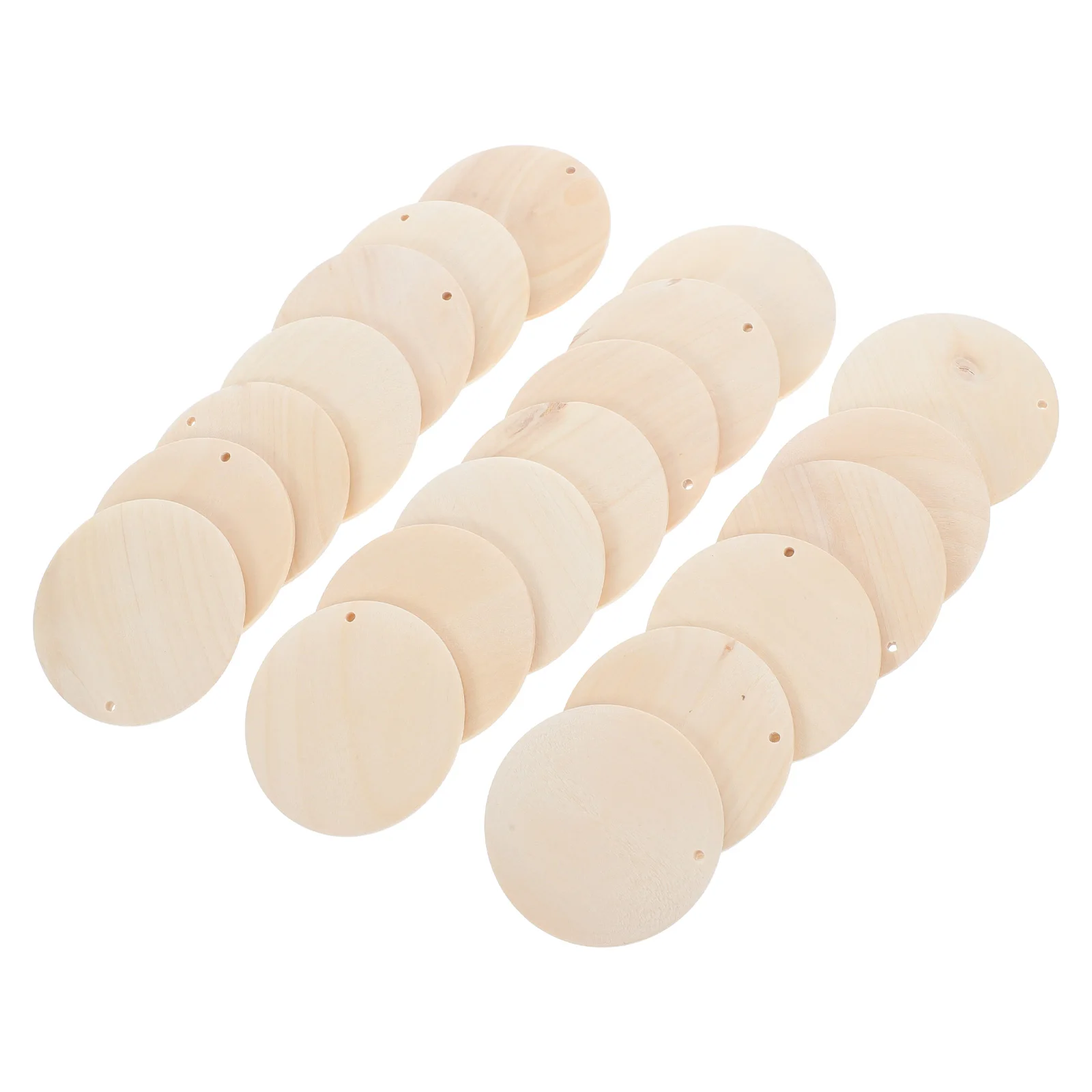 

20pcs Wooden Pendant DIY Charms Simple Style Jewelry Making Accessories Round Shape Long Lasting Durability Sewing Crafts