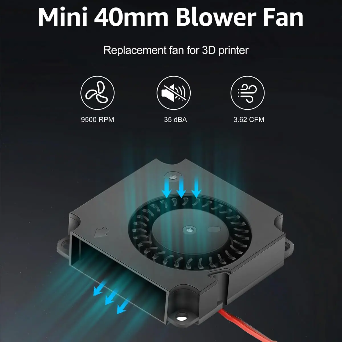 Creality 4010 Blower Fan DC 24V 40x40x10mm Brushless Turbo Extruder Hotend Cooling Fan for Ender 3 Pro/Ender 3 3D Printer Parts