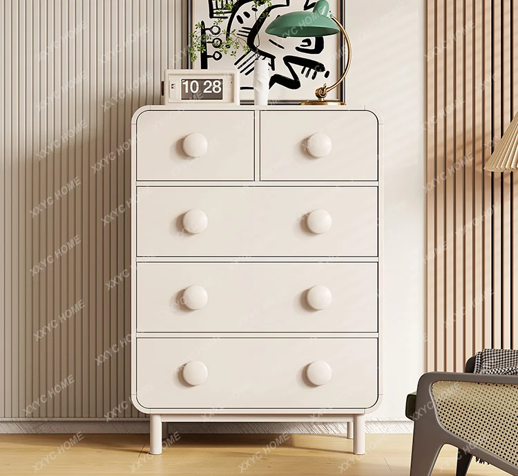 L cabinet solid wood drawer cabinet light luxury six chest cabinet bedroom multi-functional storage edge