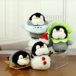 Penguin Keychain Four-leaf Clover Snowman Swimming Circle Maple Leaf Penguin plush toy doll dog pendant gift for friends