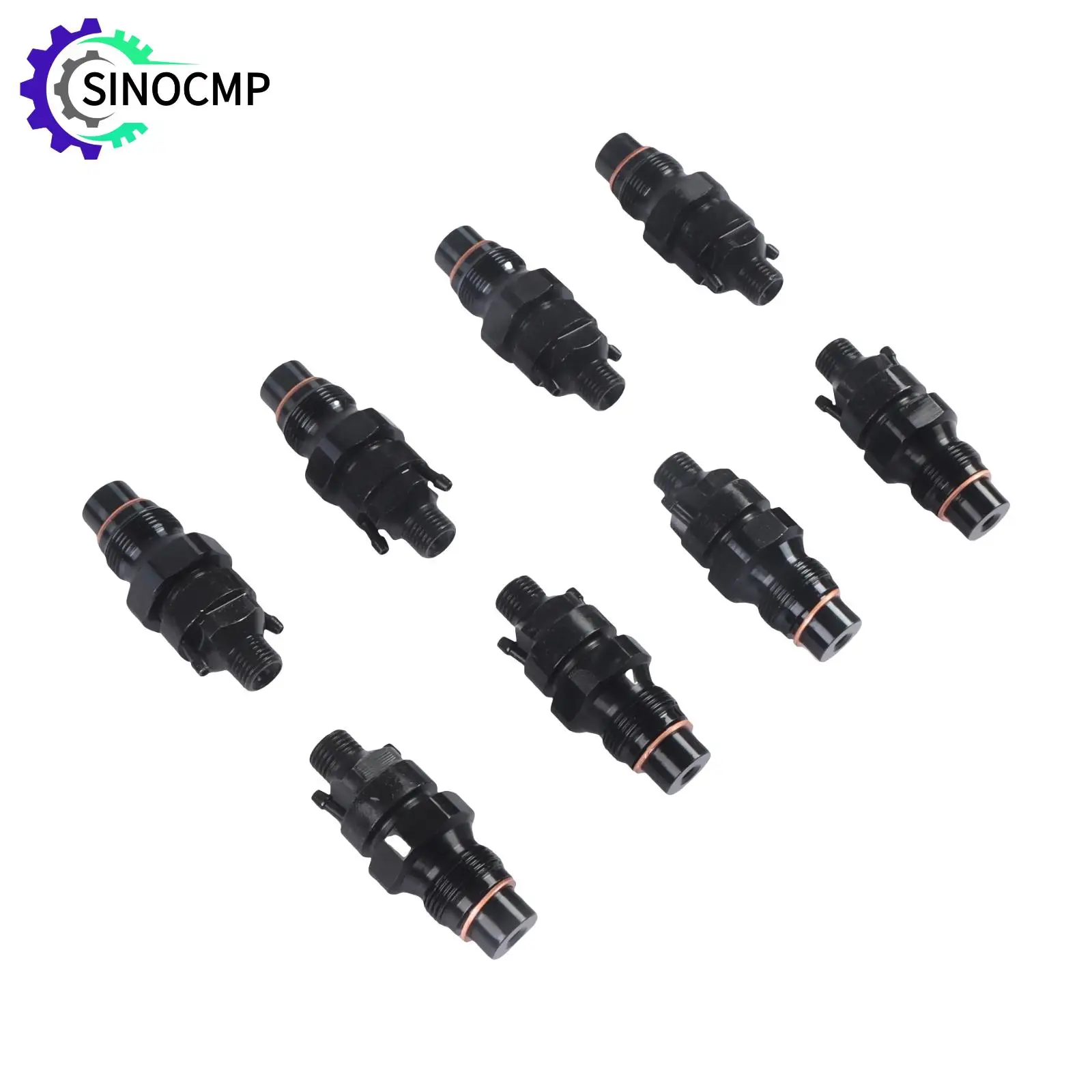 SINOCMP 8Pcs Fuel Injectors 0432217255 0432217255 1040166 For 1992-2005 GM Chevy 6.5L Turbo Diesel Engine Parts Injectors Nozzle