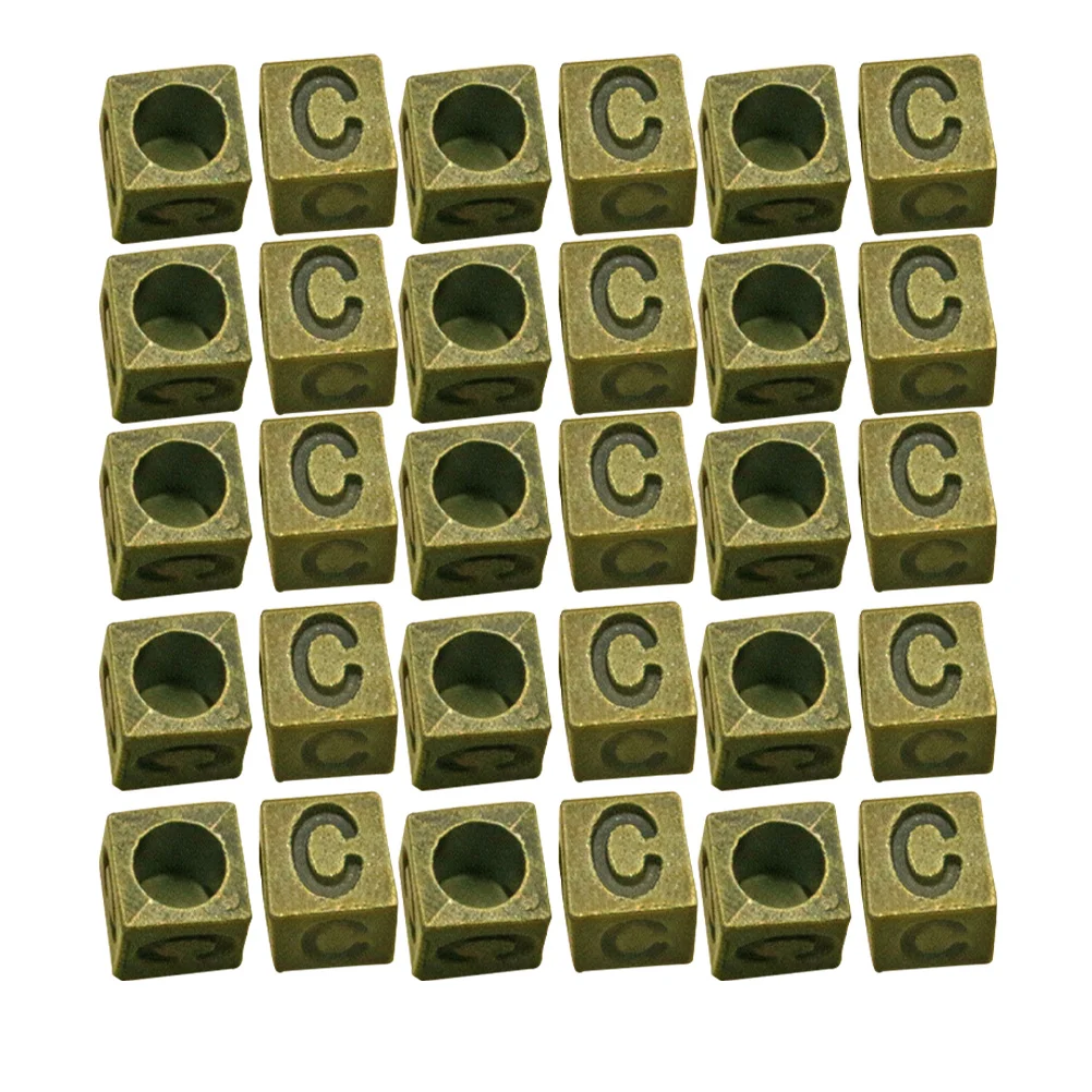 

100Pcs Alphabet Spacer Beads Fine Workmanship Alloy DIY Jewelry Pendant for Keychain Dangle Earrings Decorative Craft Charm