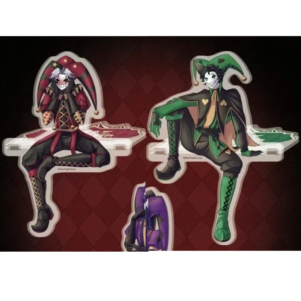 10cm Game The Freak Circus Pierrot Peripheral Acrylic Stand Figure Plate Desktop Holder Display Ornament Fan Collection Gift