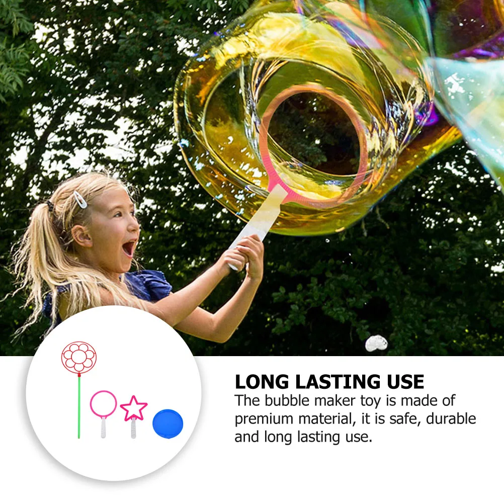 Juego de varitas de burbujas de 4 Uds., fabricantes de burbujas grandes y coloridos, regalo de fiesta al aire libre, diversión para niños y familia, fabricante de burbujas, recuerdos de fiesta