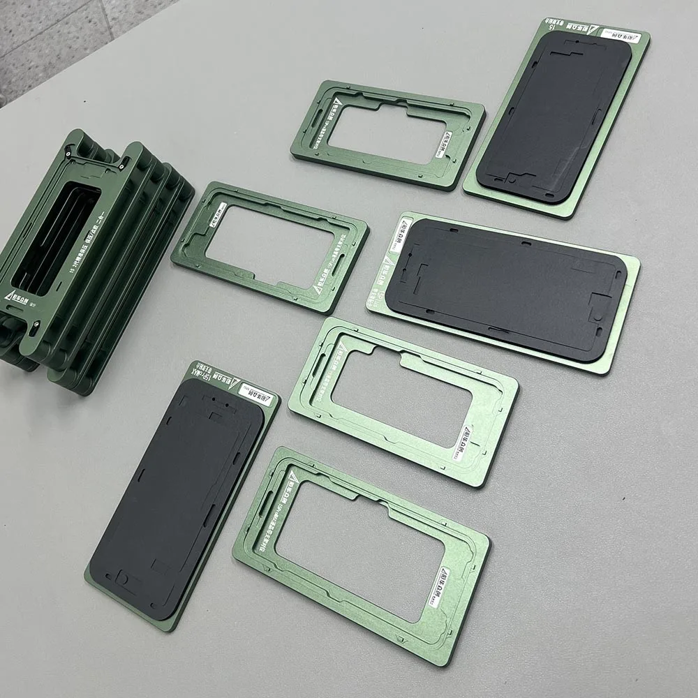 XHZC-Molde laminado de pantalla LCD para marco, alfombrilla de silicona negra con molde de marco para iPhone 15 14 13 15Pro Max 16Pro, herramienta de reparación