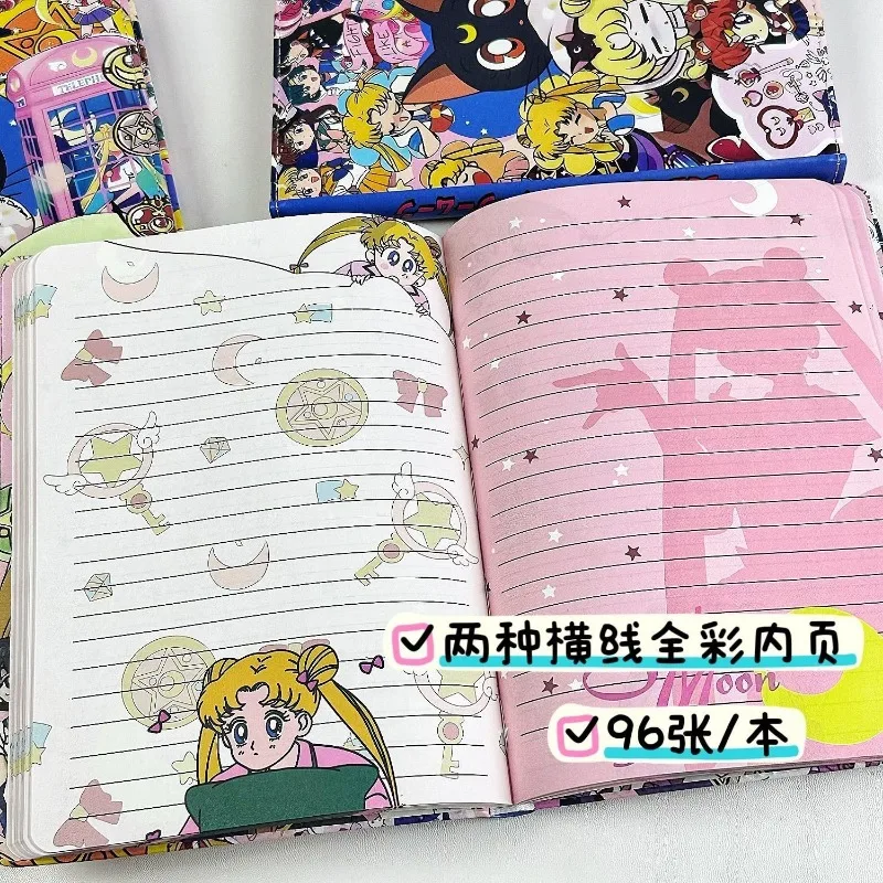 Sailor Moon A5 Notebooks and Journals Cartoon Anime Pattern Print Notebook Back To School Stationery Supplies Cute Party Gifts