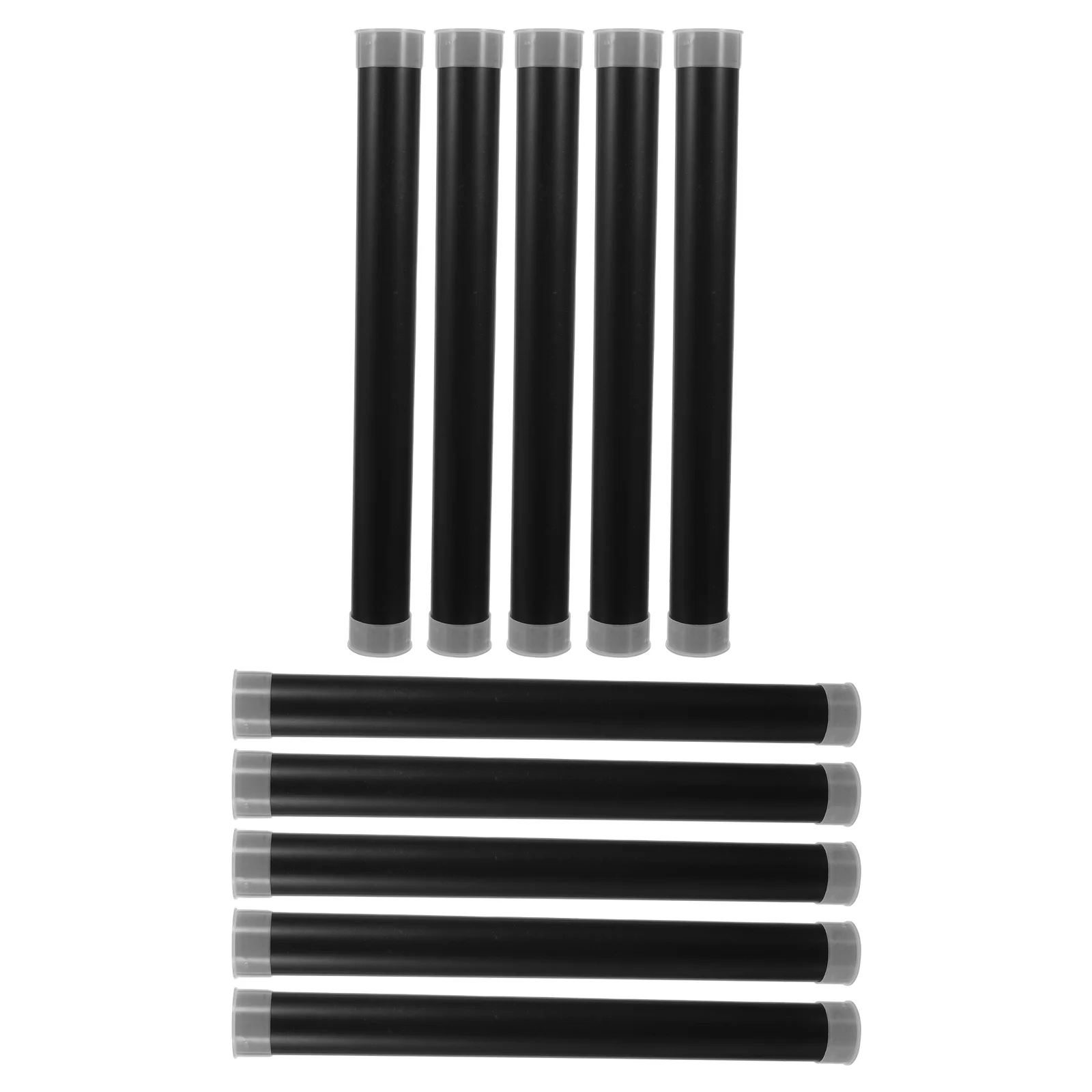 

10pcs Plastic Poster Storage Tubes Black Cylindrical Mailing Containers For Art Print Blueprint Craft Supply Home Office