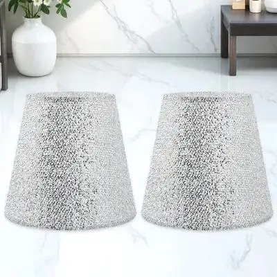 2Pcs Cloth Lampshade Creative Home Light Protector Decorative Table Light Shade for Living Room Bedroom Study Indoor Use