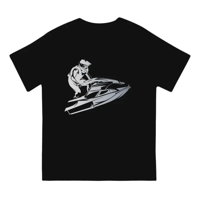 Y2K Man On A Jet Ski T Shirts Men'S 100% Cotton Humor T- Crewneck Water Sports Tee Shirt Short Sleeve Tops Gift