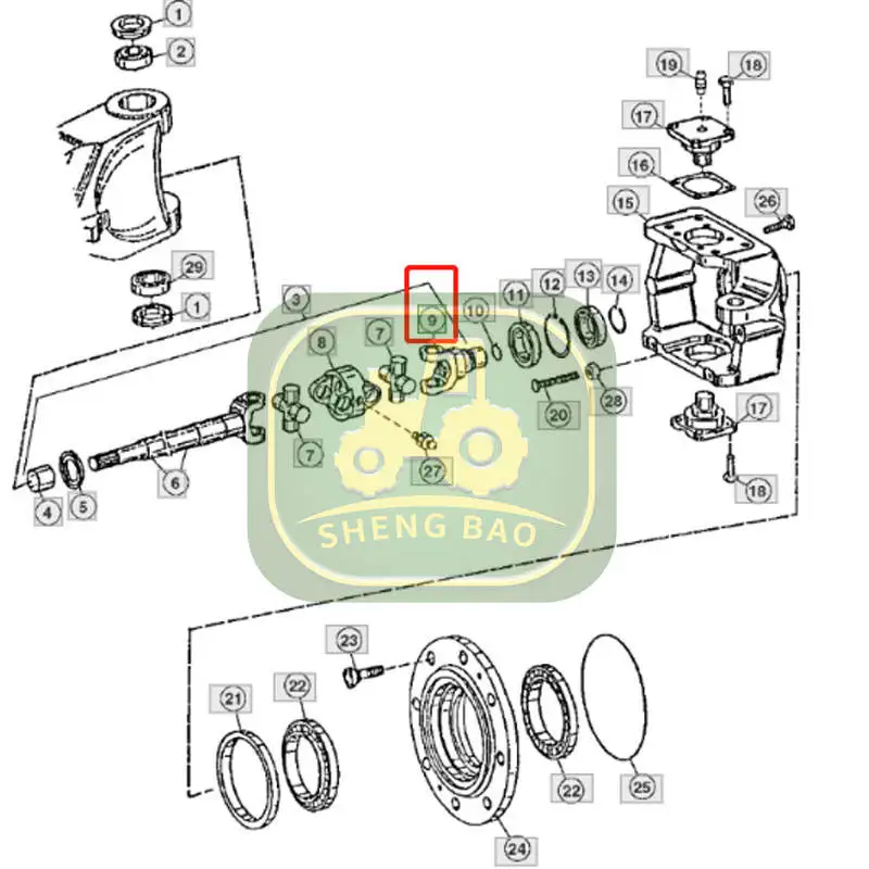 Universal Joint T153720 Fit  Engine 4045 6068