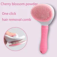 One-Button Pet Comb for Cats & Dogs - Detangling Brush with Shedding Removal Tool for Home Use