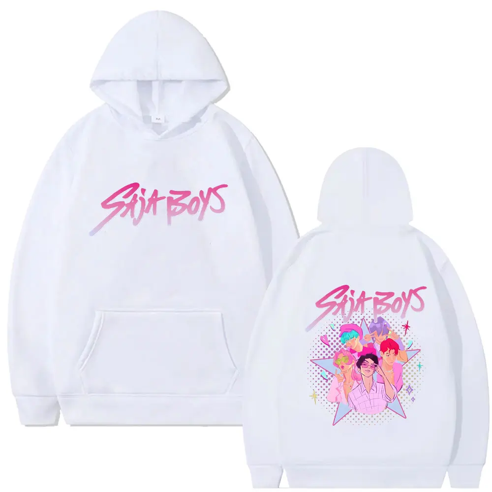 Movie KPop Demon Hunters Saja Boys Graphic Hoodie Men Women Korean Fashion Trend Streetwear Male Vintage Casual Pullover Hoodies