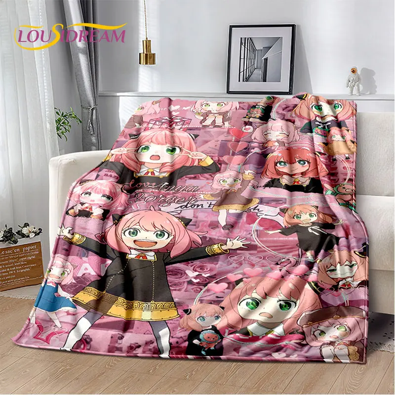 

Japan Anime SPY×FAMILY Cartoon Soft Plush Blanket,Flannel Blanket Throw Blanket for Living Room Bedroom Bed Sofa Picnic Kid Warm
