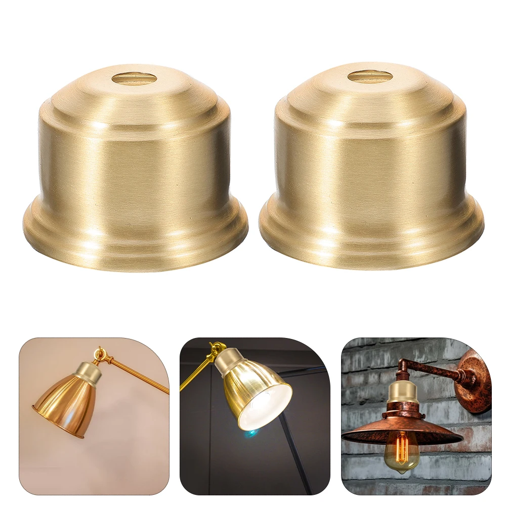 

2pcs Brass Lamp Cup E27 Vintage Finial Decorative Cover Holder Floor Ceiling Light Socket Pendant Lamp Parts Accessories