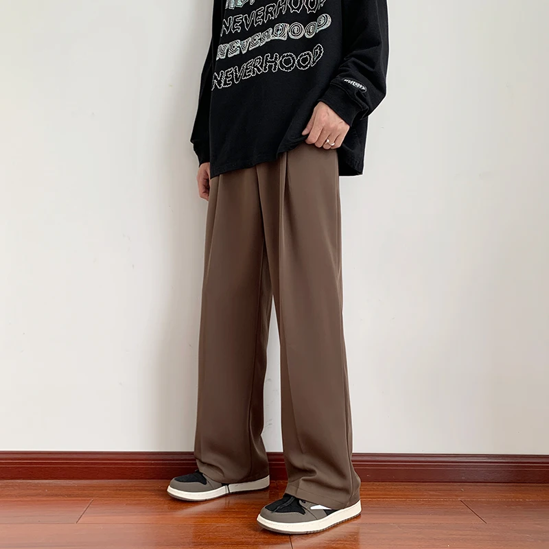 

New Spring Autumn Mens Business Suit Pants Male Streetwear Formal Solid Long Dress Classic Straight Trousers M-5XL