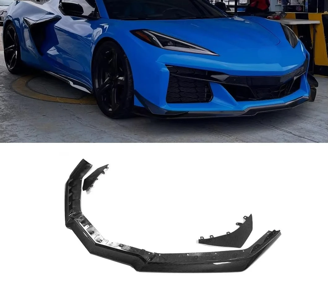 

PUDesign Dry Carbon Fiber Front Lip for Corvette C8 Z06 Bumper Upgrade Z07 Style Body Kit Aerodynamic Kit High Quality