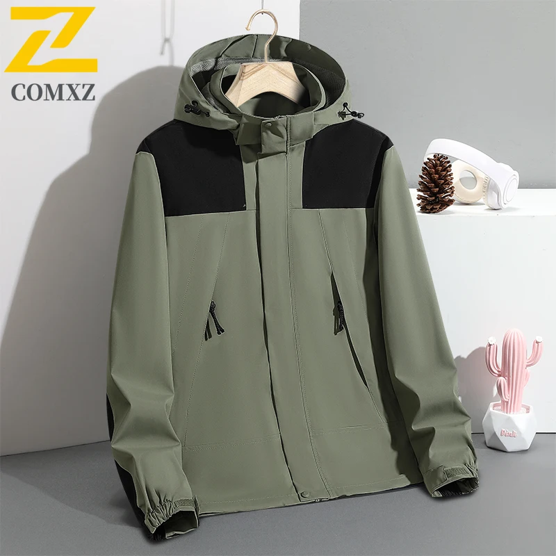 

EiAO Softshell Windbreaker Unisex Single-Layer Waterproof Windproof Outdoor Jacket for Hiking Camping Fishing Spring Autumn
