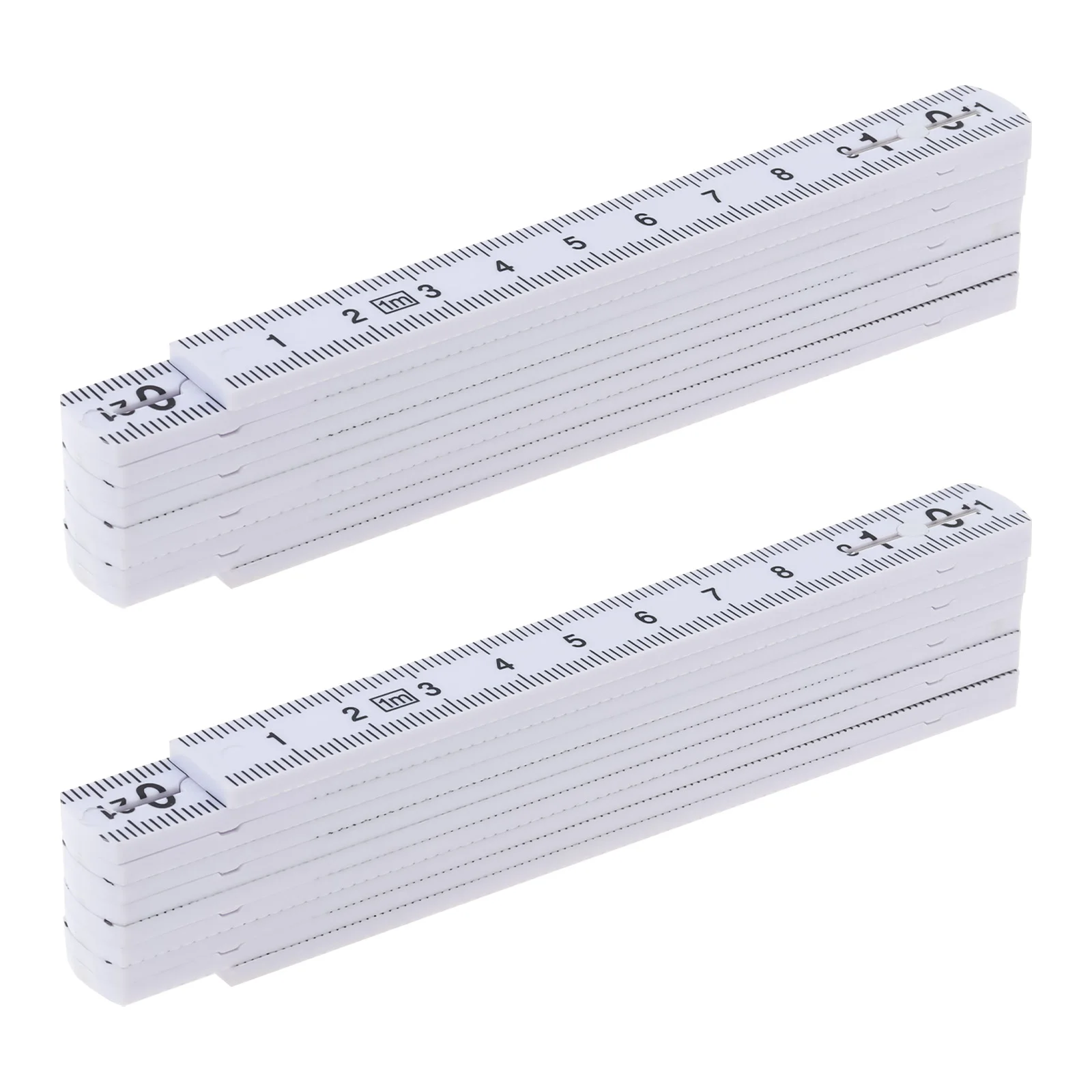 

2pcs 1m 2m Double Sided Metric Scale Foldable Plastic Rulers for Teaching/Drawing/Carpenters Multifunctional Measuring Tool Set