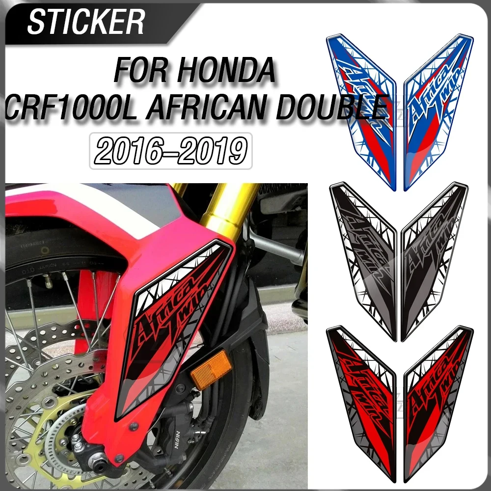 

For Honda 2016-2019 CRF1000L African Double 3D Motorcycle Mudguard Protection Decorative Sticker Kit