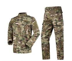 Traje de camuflaje americano de manga larga para hombre, conjunto de entrenamiento al aire libre, ropa táctica resistente al desgaste, venta al por mayor, Segunda Generación