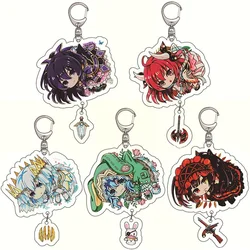 Anime DATE A LIVE Keychain Cosplay Cute Figure Tokisaki Kurumi Pendant Car Key Chain Bag Accessories Key Ring Jewelry Fans Gifts