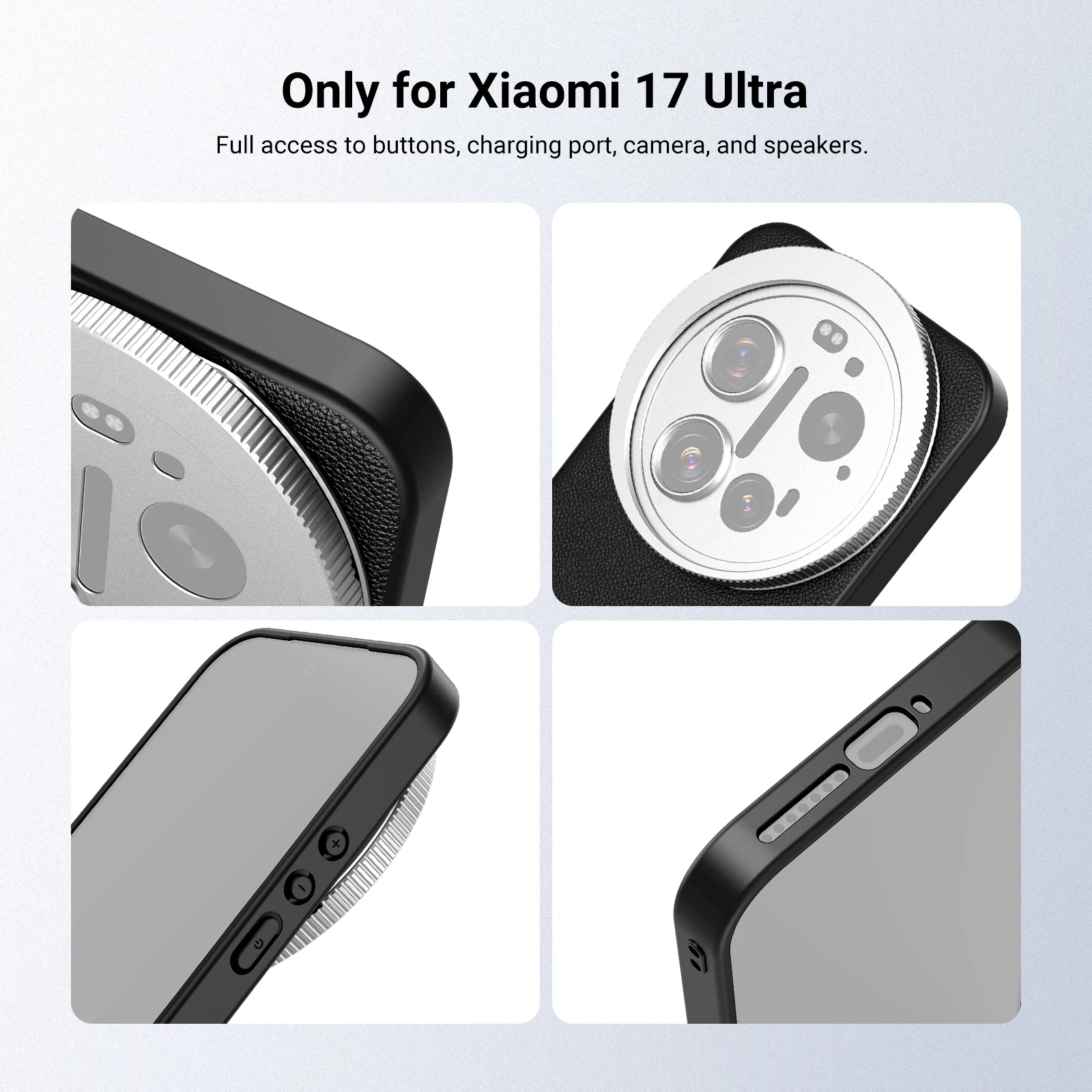 NEEWER Handyhülle für Xiaomi 17 ULTRA, Handycover mit 67mm Gewindefilterring, 17mm Objektiv & T-Mount Objektivrückplatten – Detail 3