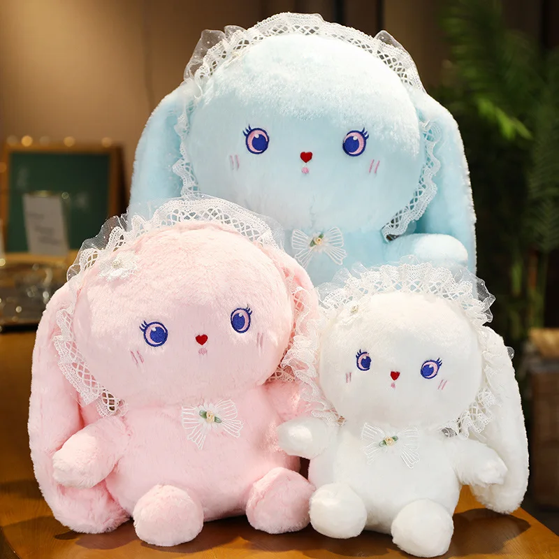 Kawaii Rabbit Toys Stuffed Plush Bunny Toys Doll With Long Ears Lovely Bunny Toys For Wedding Girls Birthday Gifts