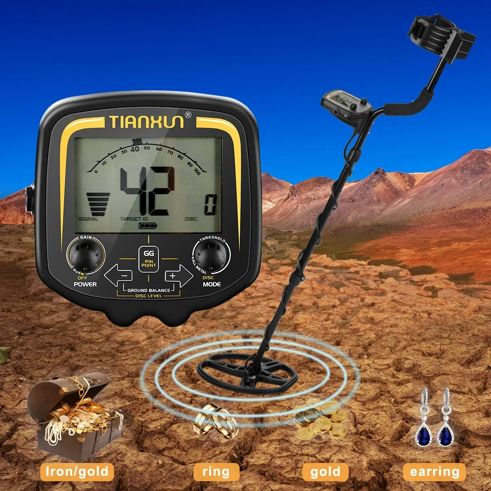 Professional TX-850 Gold Metal Detector High Performance Underground Treasure Hunter TX850 LCD Screen Display Super Stable Modes
