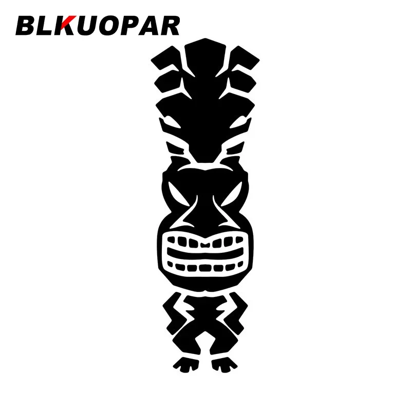 

BLKUOPAR Tiki Man Car Stickers Vinyl Waterproof Creative Decal Scratch-Proof Laptop Windshield Decoration Caravan Car Goods