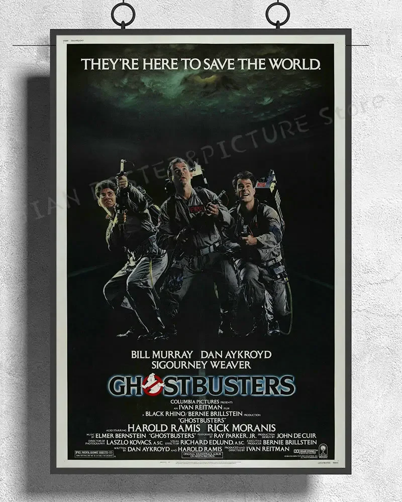 NJ470 GHOSTBUSTERS Movie 1984 Ghost Busters Wall Sticker Silk Poster Art Home Decoration