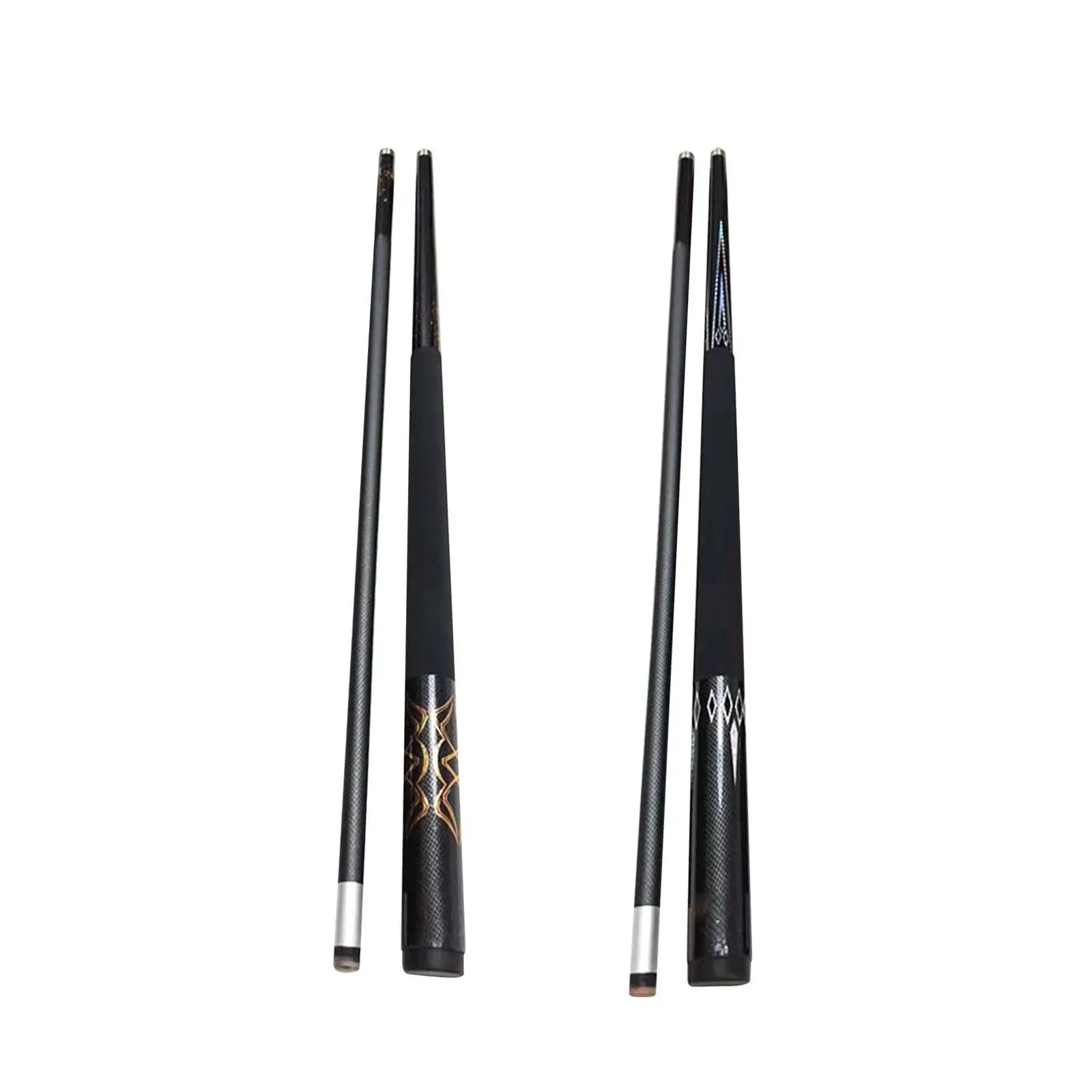 Two Piece Pool Cue Carbon Fiber Shaft Billiard Cue Stick 13mm Tip for Men Women Home Club Entertainment