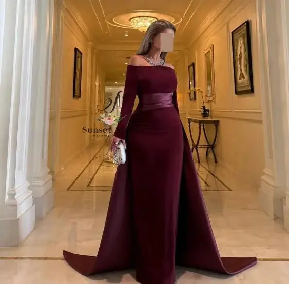 Robes de soirée personnalisées pour femmes, longueur au sol, traîne Court, sans bretelles, froissée, trois quarts, ligne a, Grace