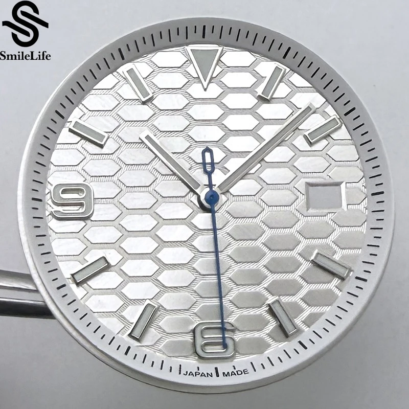 SmileLife 33.8 مللي متر Land-Dweller ساعة معقمة قرص أخضر مضيء مع حلقة تناسب NH35 ساعة يد تعمل بالحركة الأوتوماتيكية اكسسوارات