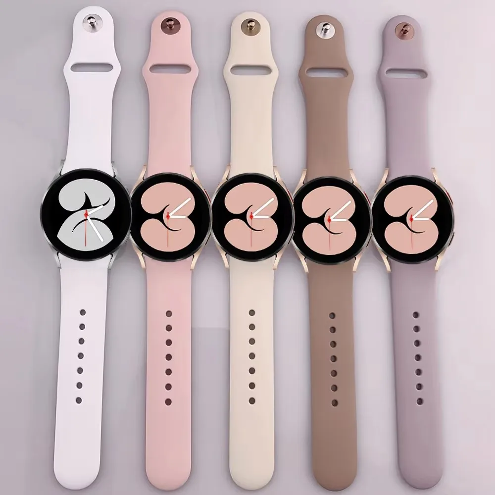 

20/22mm silicone strap for Samsung Galaxy Watch 5/4/classic 46mm Active 2 44mm/40mm/3 Gaalaxy Watch 5 Pro 45mm Bracelet