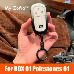 For ROX 01 Polestones 01 2023 2024 2025 Car Zinc Alloy Key Cover Case smart Remote Protect Cover Shell Key Holder Accessories