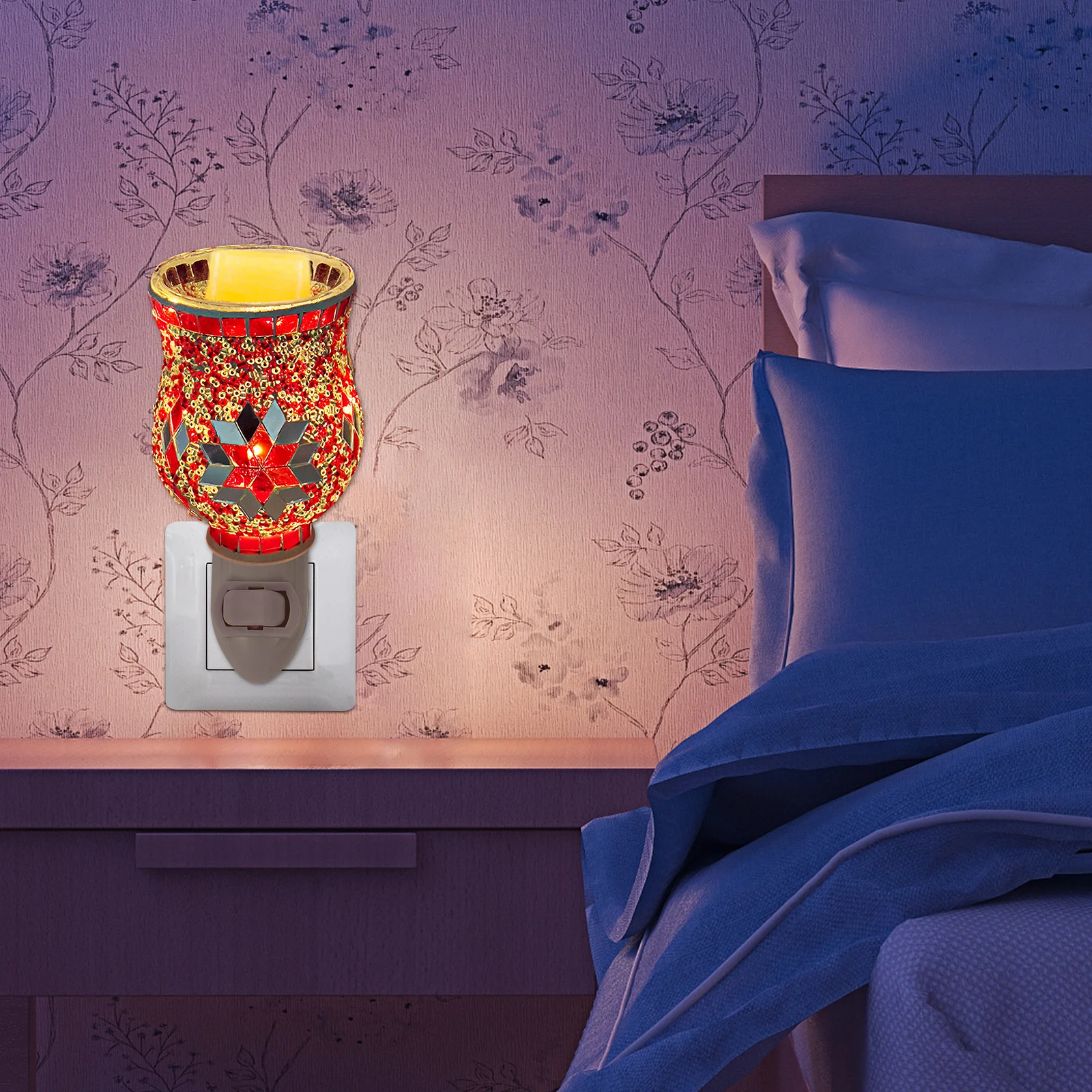 رائحة مصباح للزينة المنزل المكونات في الضروري النفط ضوء الليل دخاني سهلة التشغيل المحمولة سبا اليوغا غرفة هدية #3