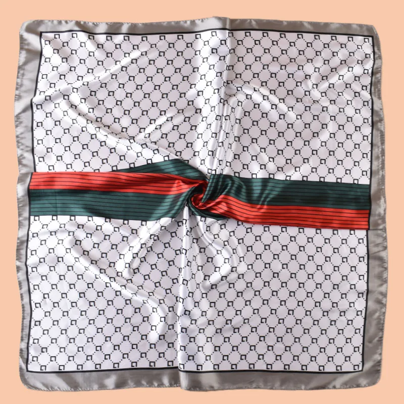 1PC frauen Sommer Strand Zubehör Mode Satin Quadrat Schal 90*90 zoll Multi-verwenden Kopftuch Party Verwenden vielseitig Haar Handtuch – Detail 18
