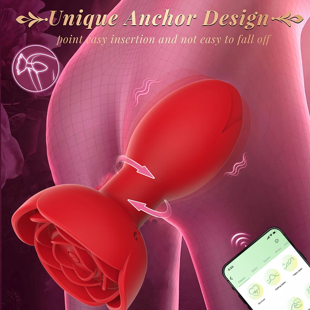 20 Modes Rotation Vibrating Anal Plug Vibrator App Remote Control Male Prostate Massager Clit Butt Stimulation Sex Toy for Women