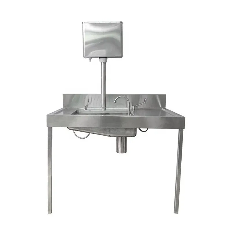 

Factory Customize Wall Mounted Induction Manual Hand Wash Sink Basin Scrub Sink for Sale