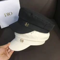 All-match Fashion Ladies Beret Spring and Autumn British Retro Style Octagonal Hat Summer Street Shooting Flat Top Newsboy Hats