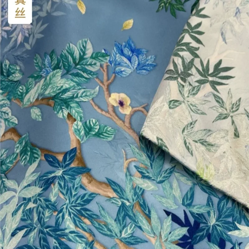 

Платье Cheongsam из жаккардовой шелковой ткани в китайском стиле, окрашенное растением