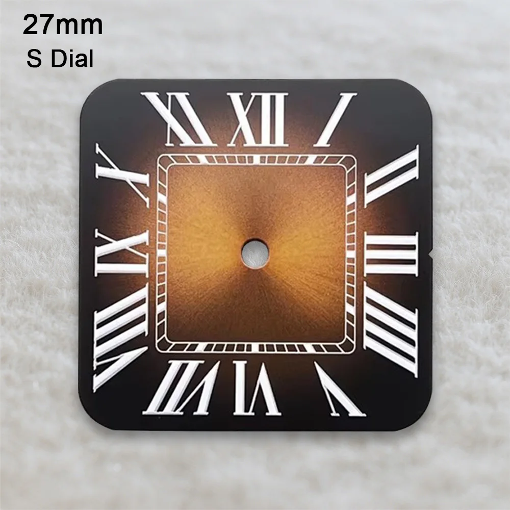 New 27mm S Logo Square Dial Fit NH35/NH36/4R/7S Japanese Movement Sunray/Matte High-Quality Dial Watch Modification Accessories view 5