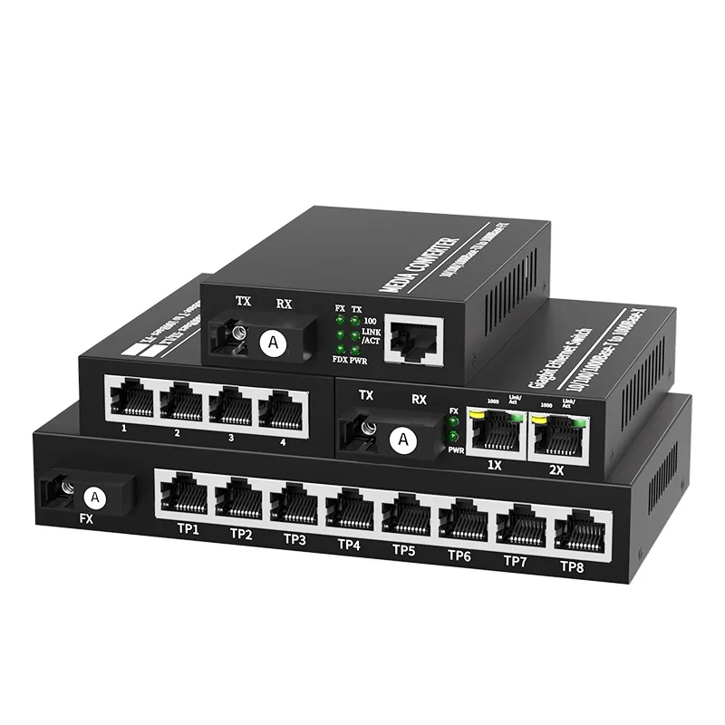 

Optical fiber transceiver SC single mode single fiber 1 light 12 electricity 4 electricity 8 electricityswitch photoelectric