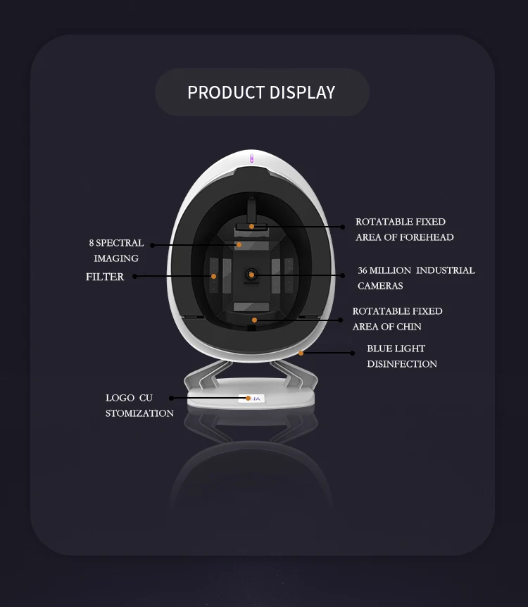 AISIA Q1 3D AI Facial Skin Analyzer Detection Skin Problem Diagnosis 8 Spectrum Professional Analysis Beauty Salon Equipment