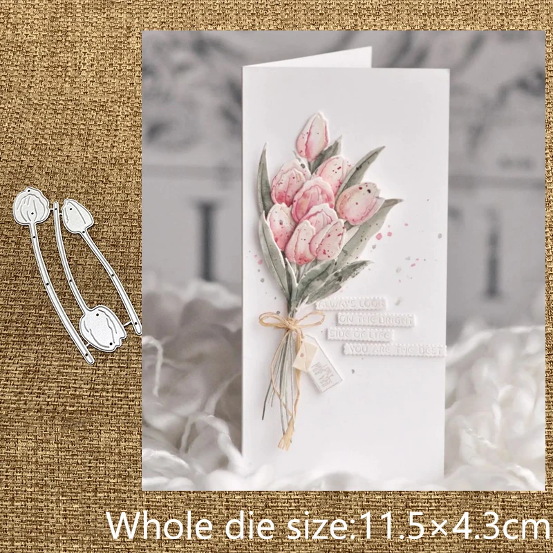 XLDesign Craft Metal Cutting Die cut dies 3pcs tulips trio decoration scrapbook Album Paper Card Craft Embossing die cuts