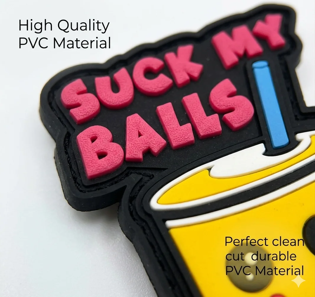 Lustiger Bubble Tea PVC Morale Patch, süßes taktisches Klett-Abzeichen für Rucksack, Mütze, Jacke, Weste, Outdoor-Ausrüstung – Detail 2