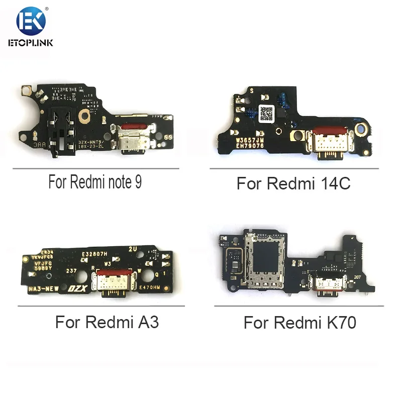 For Xiaomi Redmi Note 9 USB Dock Charger Connector Flex Cable Charging Port Micro Board Replacement for K70 A3 14C
